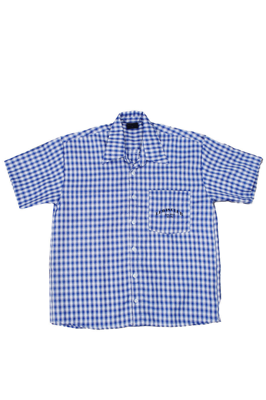 PLAID BUTTON-DOWN POLO (BLUE)