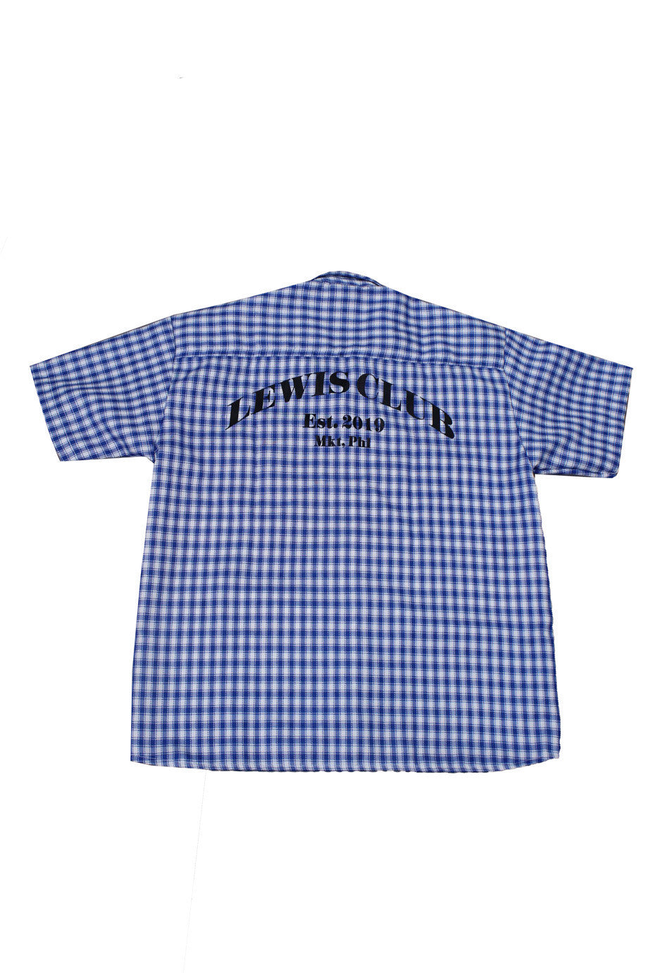 PLAID BUTTON-DOWN POLO (BLUE)